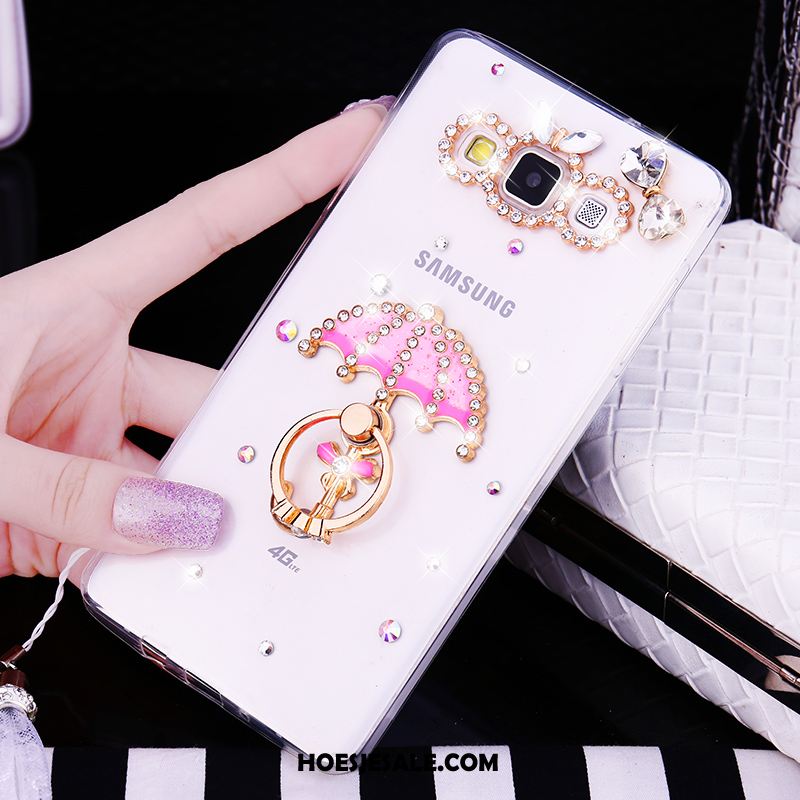 Samsung Galaxy A8 Hoesje Anti-fall Wit Met Strass Hanger Ster Aanbiedingen