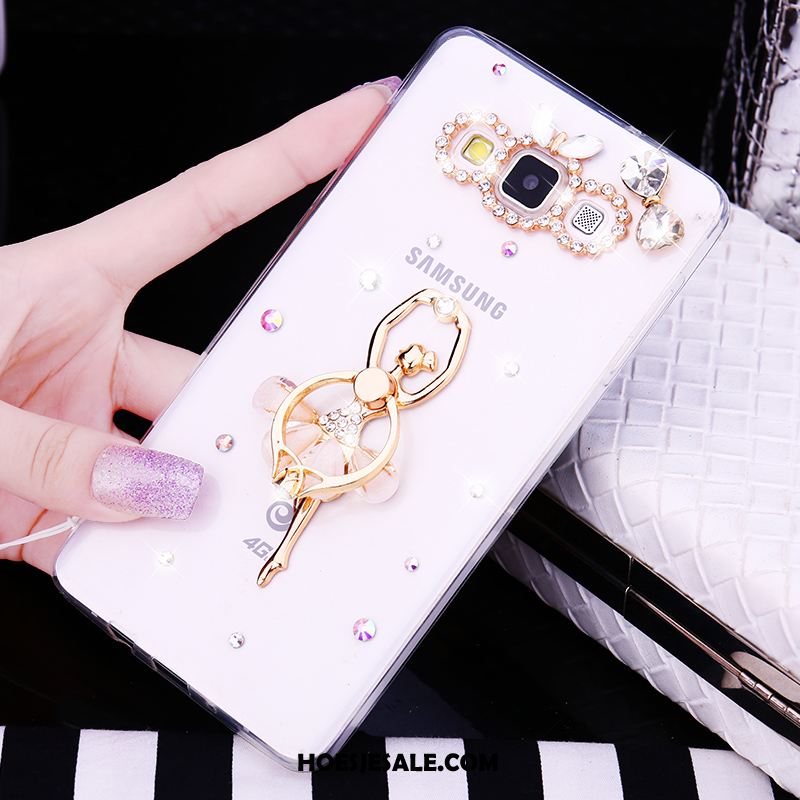 Samsung Galaxy A8 Hoesje Anti-fall Wit Met Strass Hanger Ster Aanbiedingen