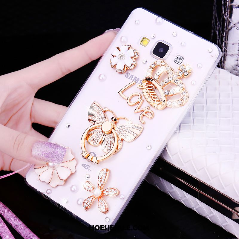 Samsung Galaxy A8 Hoesje Anti-fall Wit Met Strass Hanger Ster Aanbiedingen