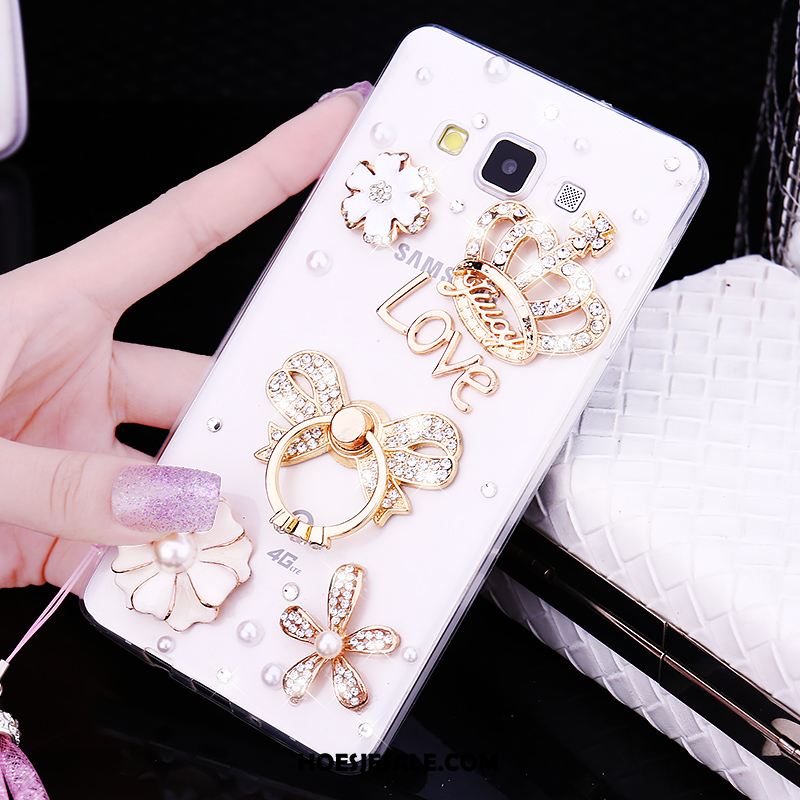 Samsung Galaxy A8 Hoesje Anti-fall Wit Met Strass Hanger Ster Aanbiedingen