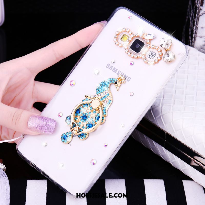 Samsung Galaxy A8 Hoesje Anti-fall Wit Met Strass Hanger Ster Aanbiedingen