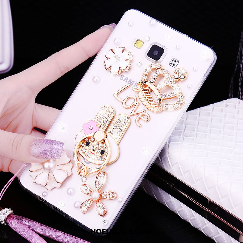 Samsung Galaxy A8 Hoesje Anti-fall Wit Met Strass Hanger Ster Aanbiedingen