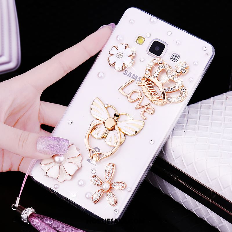 Samsung Galaxy A8 Hoesje Anti-fall Wit Met Strass Hanger Ster Aanbiedingen