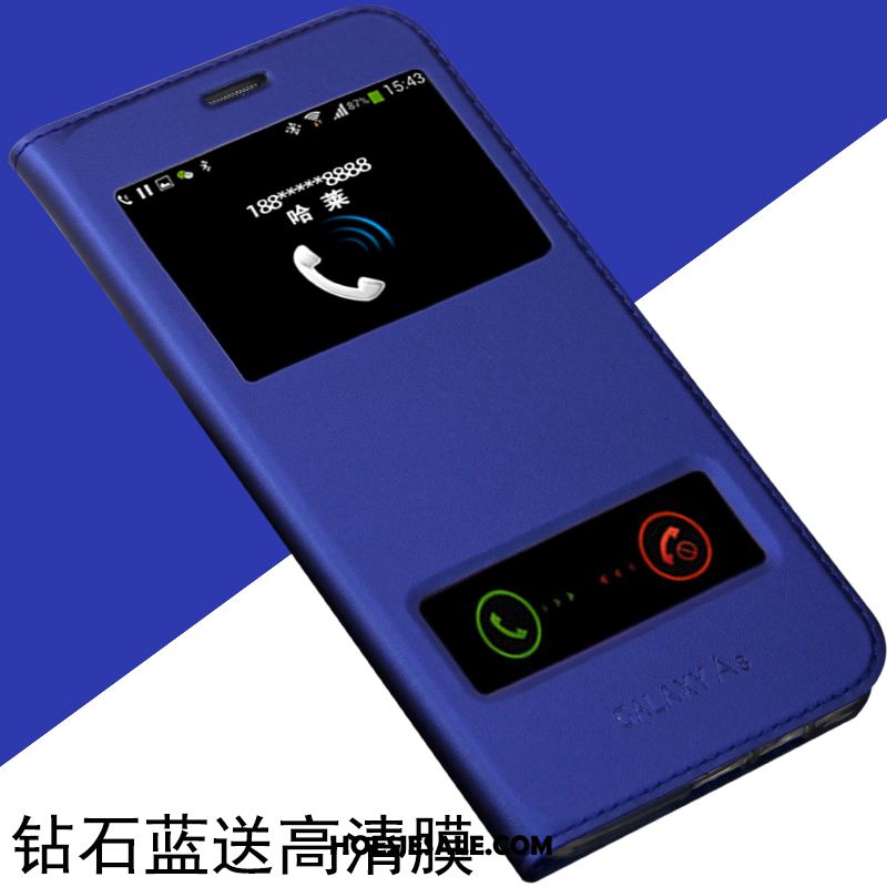 Samsung Galaxy A8 Hoesje Bescherming Leren Etui Clamshell Mobiele Telefoon Anti-fall Korting