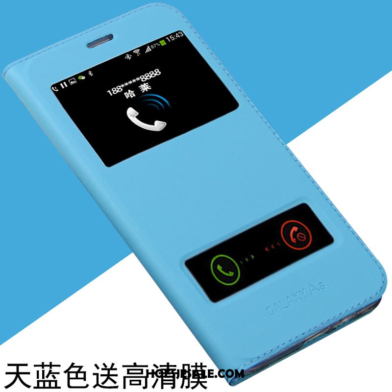Samsung Galaxy A8 Hoesje Bescherming Leren Etui Clamshell Mobiele Telefoon Anti-fall Korting