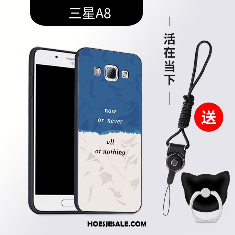 Samsung Galaxy A8 Hoesje Bescherming Roze Anti-fall Siliconen Schrobben Kopen