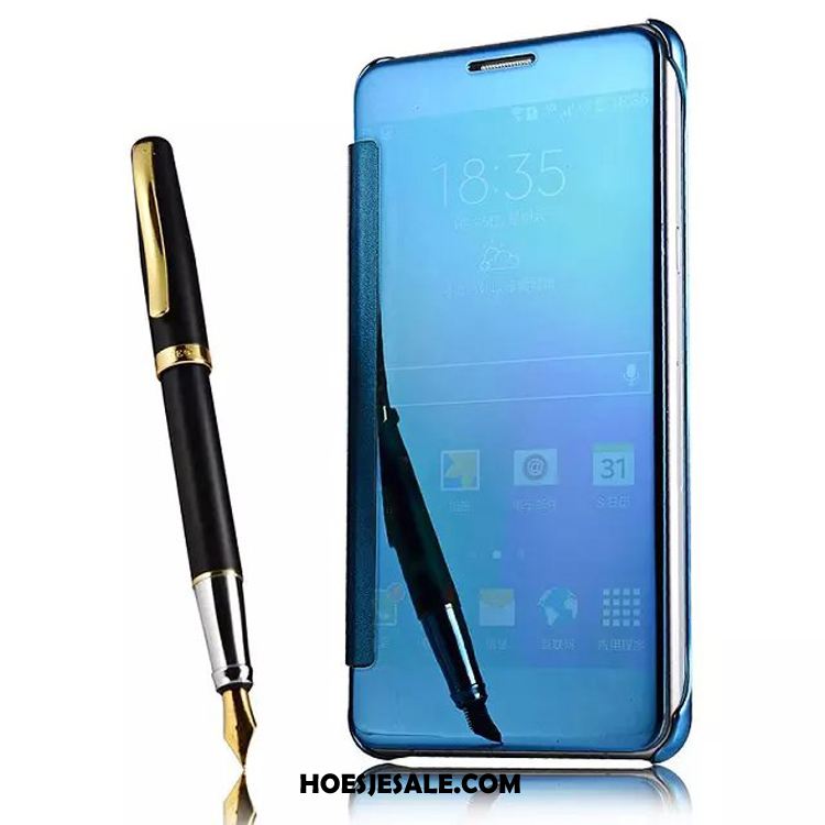 Samsung Galaxy A8 Hoesje Blauw Hard Mobiele Telefoon Ster Spiegel Korting