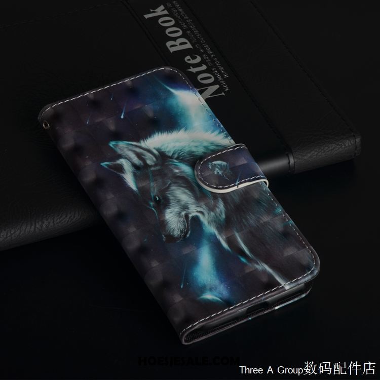 Samsung Galaxy A8 Hoesje Blauw Mobiele Telefoon Trend Bescherming Leren Etui Korting