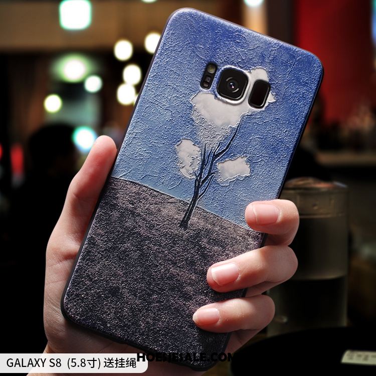 Samsung Galaxy A8 Hoesje Dun Mobiele Telefoon Blauw Persoonlijk Ster Korting