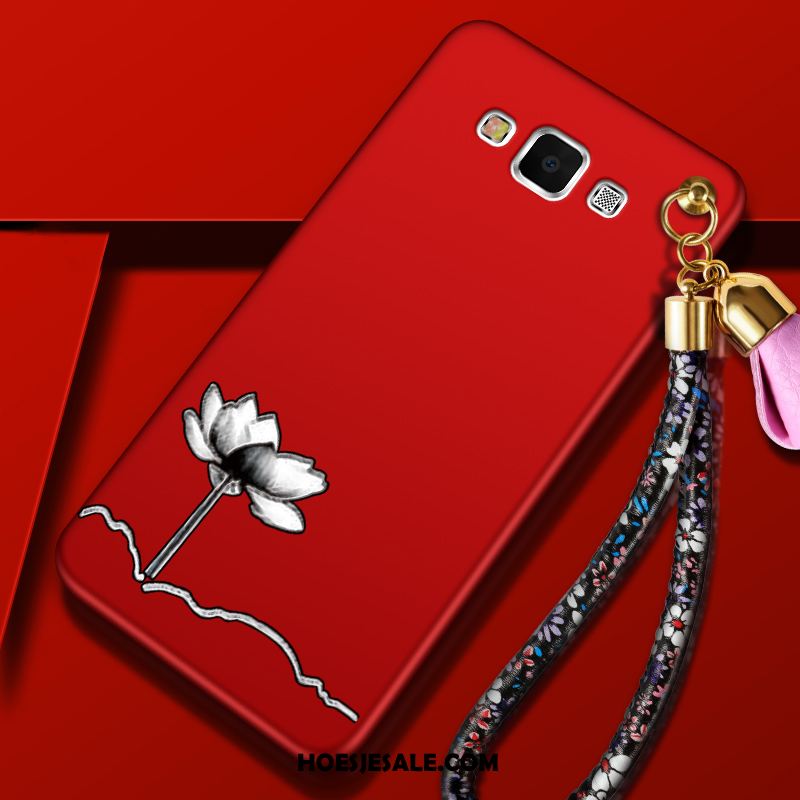 Samsung Galaxy A8 Hoesje Dun Zacht Trend Rood Hoes Goedkoop