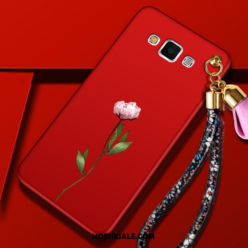 Samsung Galaxy A8 Hoesje Dun Zacht Trend Rood Hoes Goedkoop