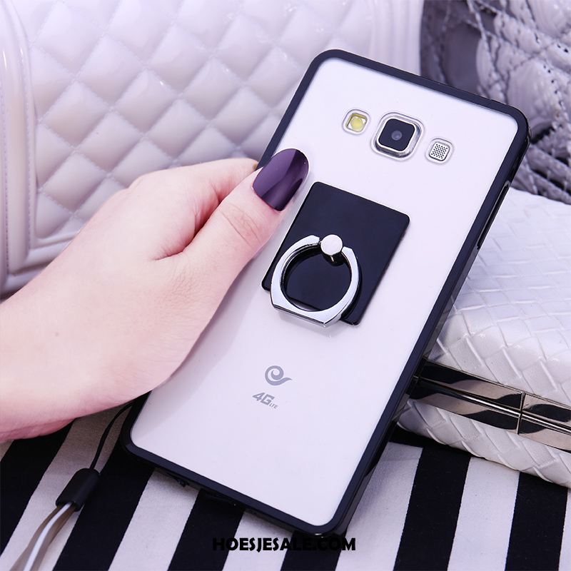 Samsung Galaxy A8 Hoesje Hoes Anti-fall Zwart Bescherming Ring Goedkoop