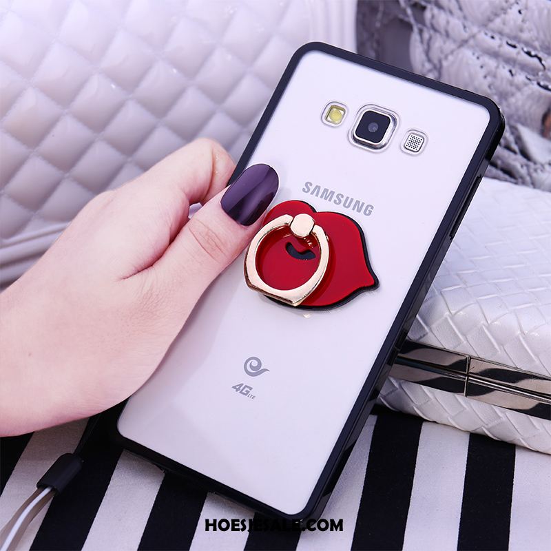 Samsung Galaxy A8 Hoesje Hoes Anti-fall Zwart Bescherming Ring Goedkoop