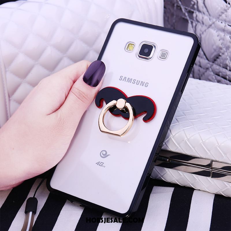 Samsung Galaxy A8 Hoesje Hoes Anti-fall Zwart Bescherming Ring Goedkoop