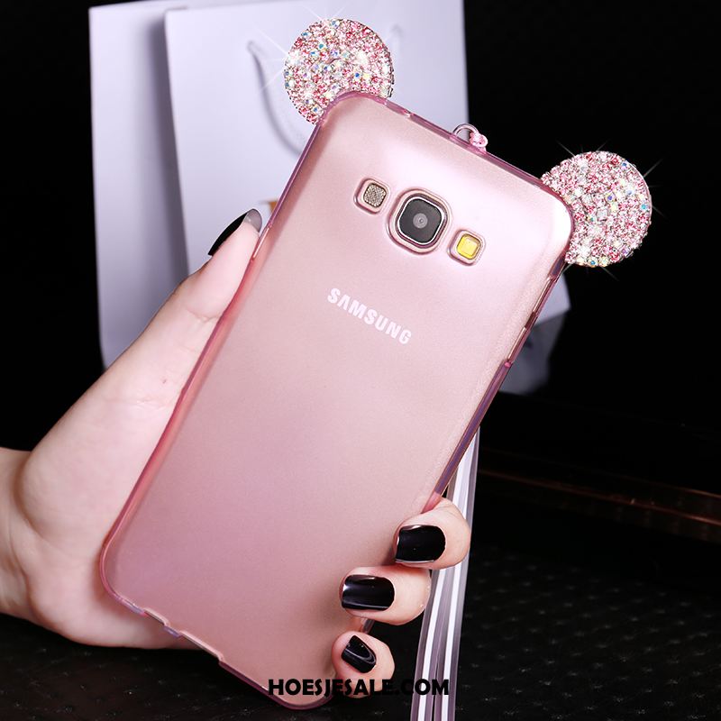 Samsung Galaxy A8 Hoesje Met Strass Zacht Mobiele Telefoon Roze Spotprent Korting