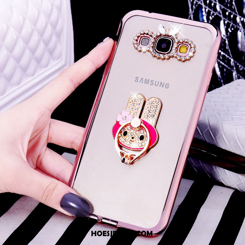 Samsung Galaxy A8 Hoesje Met Strass Zacht Ondersteuning Bescherming Ring Winkel