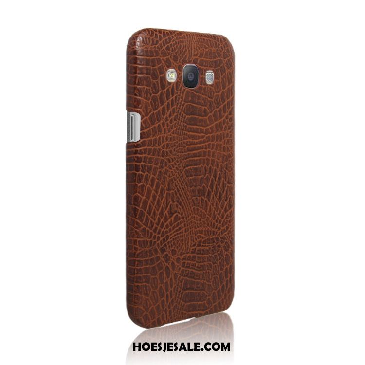 Samsung Galaxy A8 Hoesje Rood Ster Leren Etui Hard Anti-fall Sale