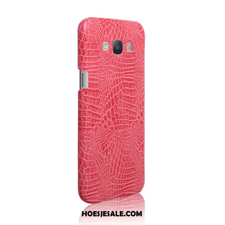 Samsung Galaxy A8 Hoesje Rood Ster Leren Etui Hard Anti-fall Sale