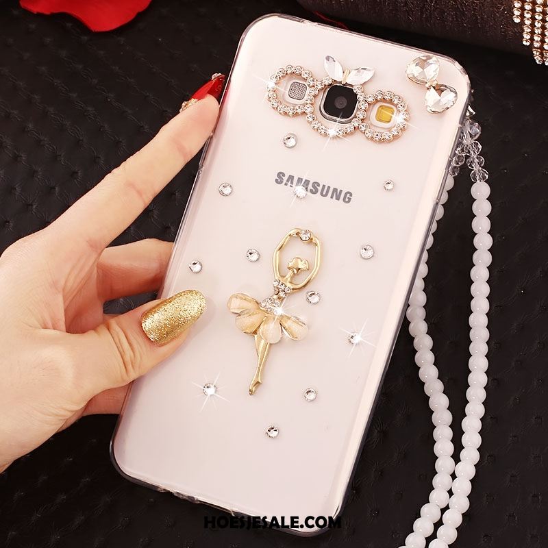 Samsung Galaxy A8 Hoesje Roze Mooie Anti-fall Hoes Hanger Goedkoop