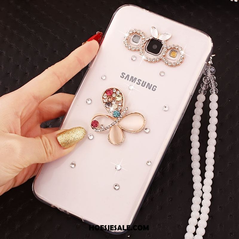 Samsung Galaxy A8 Hoesje Roze Mooie Anti-fall Hoes Hanger Goedkoop