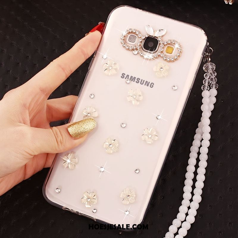 Samsung Galaxy A8 Hoesje Roze Mooie Anti-fall Hoes Hanger Goedkoop