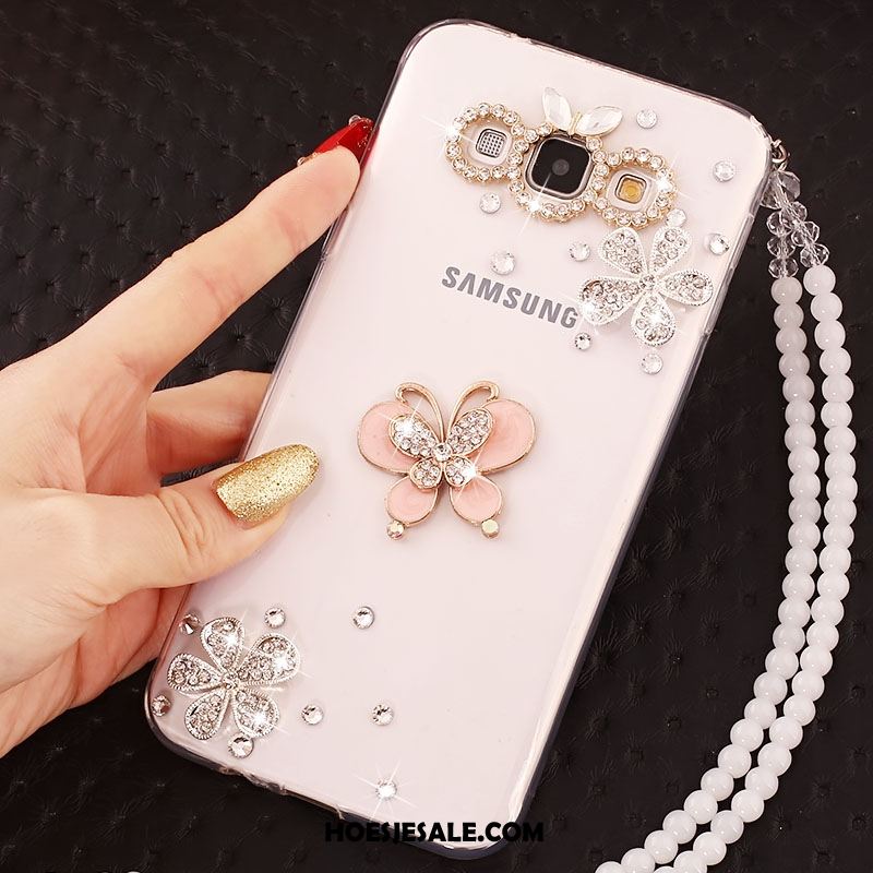 Samsung Galaxy A8 Hoesje Roze Mooie Anti-fall Hoes Hanger Goedkoop