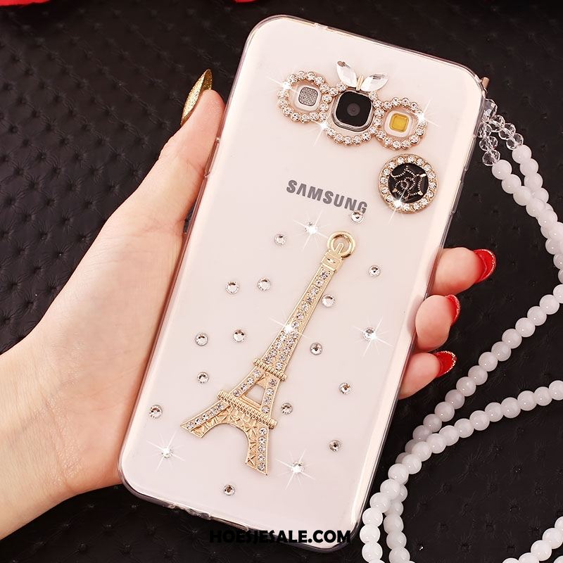 Samsung Galaxy A8 Hoesje Roze Mooie Anti-fall Hoes Hanger Goedkoop