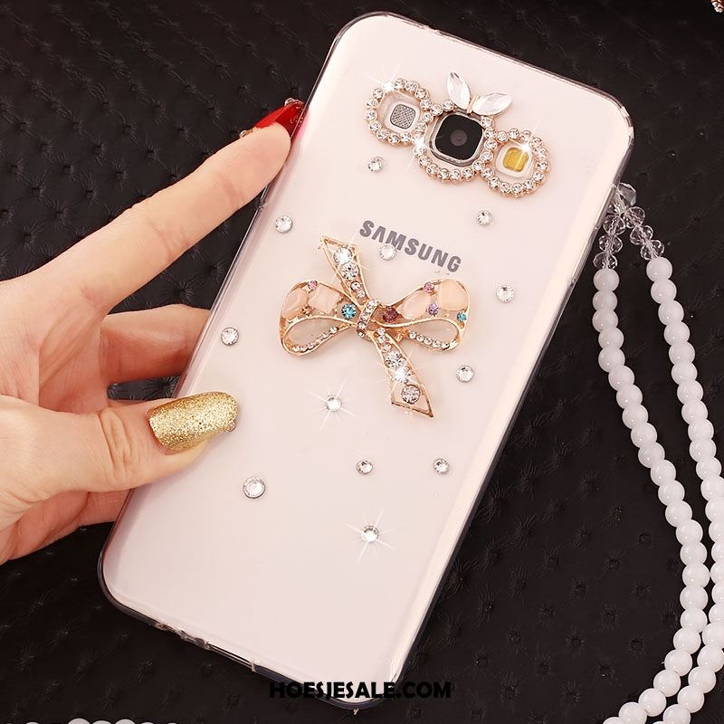 Samsung Galaxy A8 Hoesje Roze Mooie Anti-fall Hoes Hanger Goedkoop