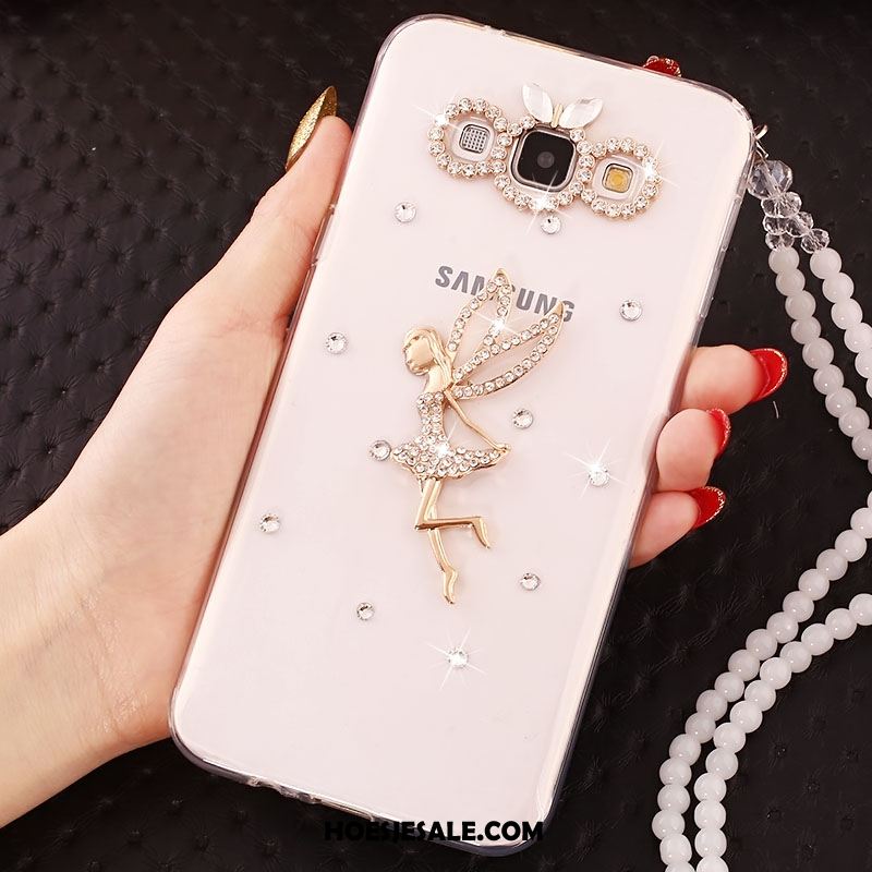 Samsung Galaxy A8 Hoesje Roze Mooie Anti-fall Hoes Hanger Goedkoop