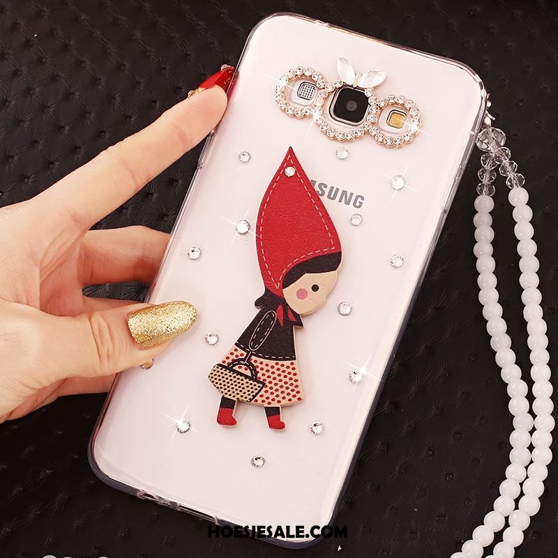 Samsung Galaxy A8 Hoesje Roze Mooie Anti-fall Hoes Hanger Goedkoop