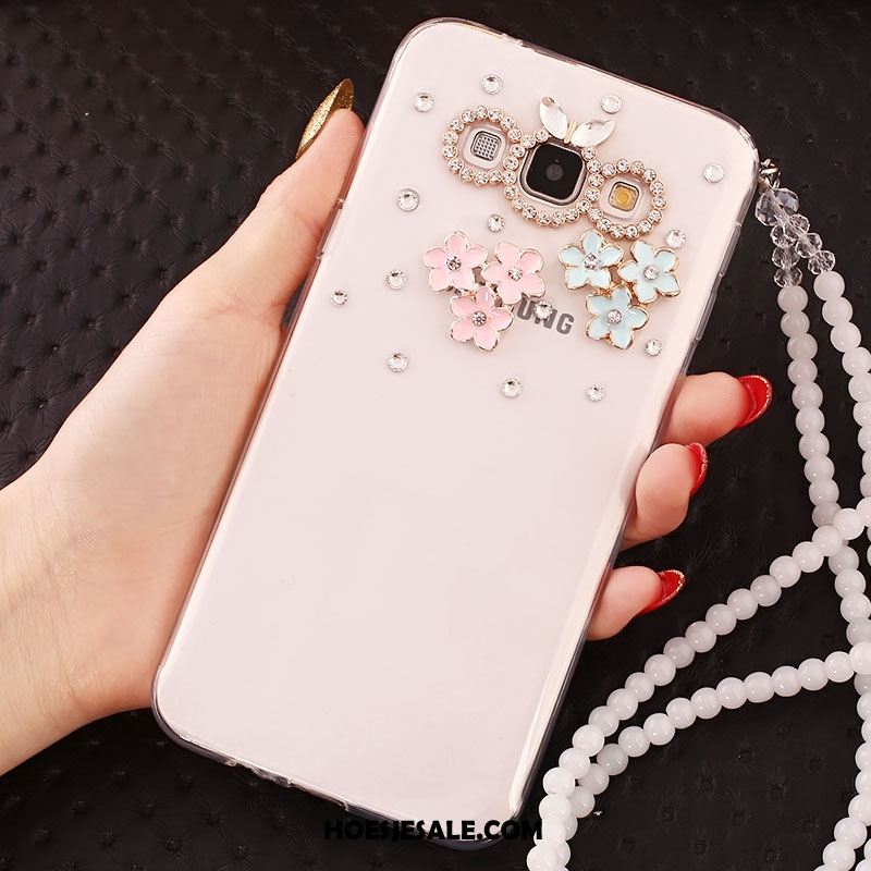 Samsung Galaxy A8 Hoesje Roze Mooie Anti-fall Hoes Hanger Goedkoop