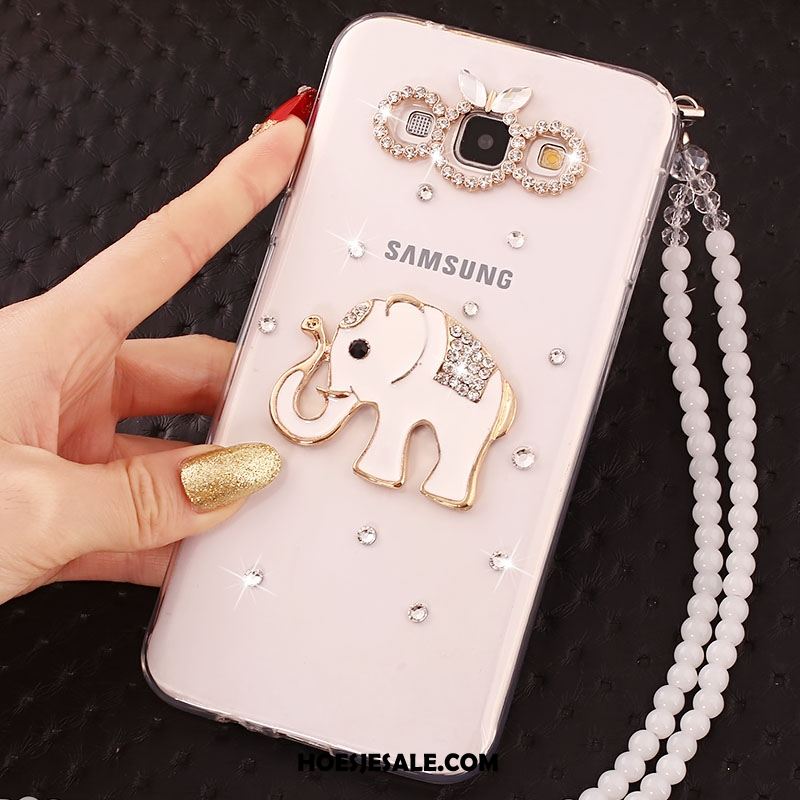 Samsung Galaxy A8 Hoesje Roze Mooie Anti-fall Hoes Hanger Goedkoop