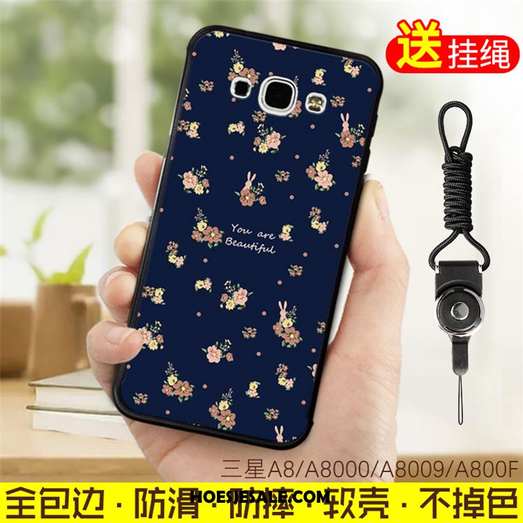 Samsung Galaxy A8 Hoesje Zwart Hanger Spotprent Ster Anti-fall Korting