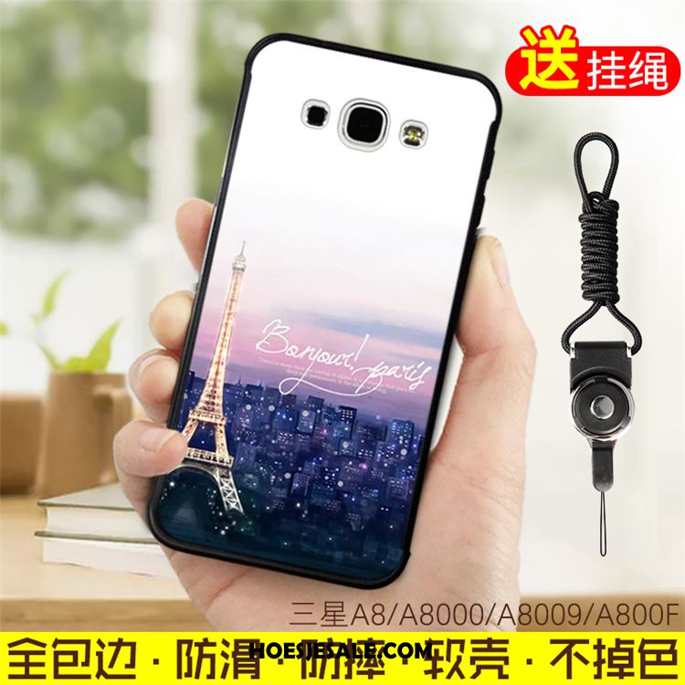 Samsung Galaxy A8 Hoesje Zwart Hanger Spotprent Ster Anti-fall Korting