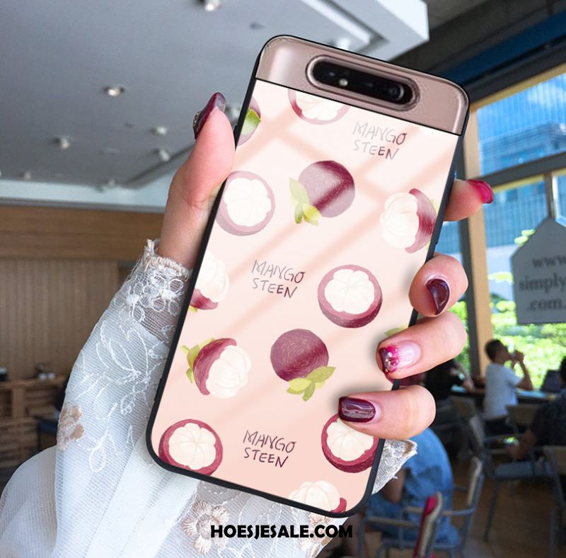 Samsung Galaxy A80 Hoesje Bescherming Roze Glas Anti-fall All Inclusive Kopen