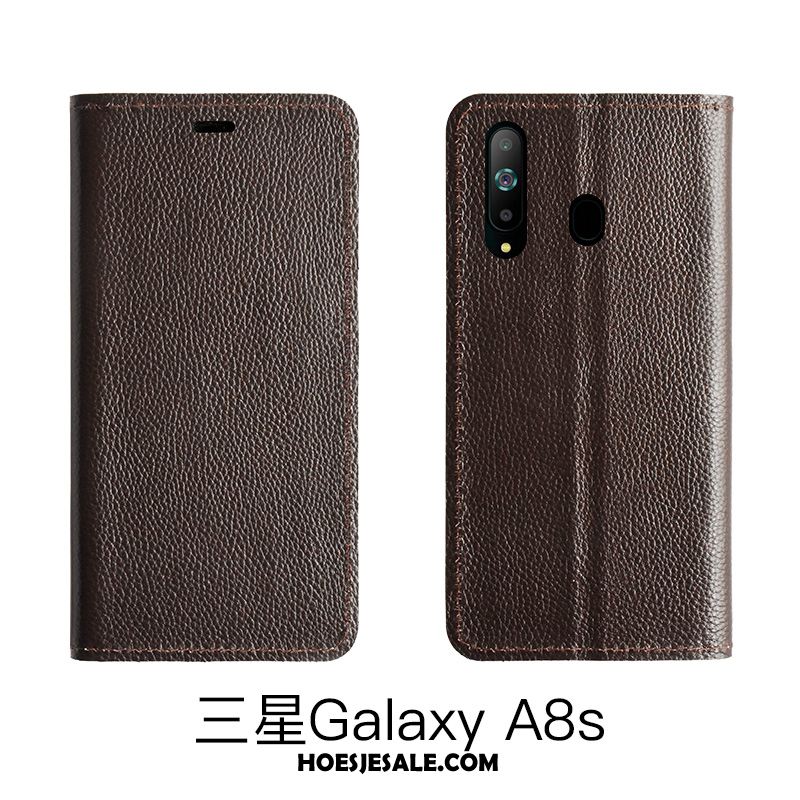 Samsung Galaxy A8s Hoesje High End Bescherming Leren Etui Anti-fall Ster Sale