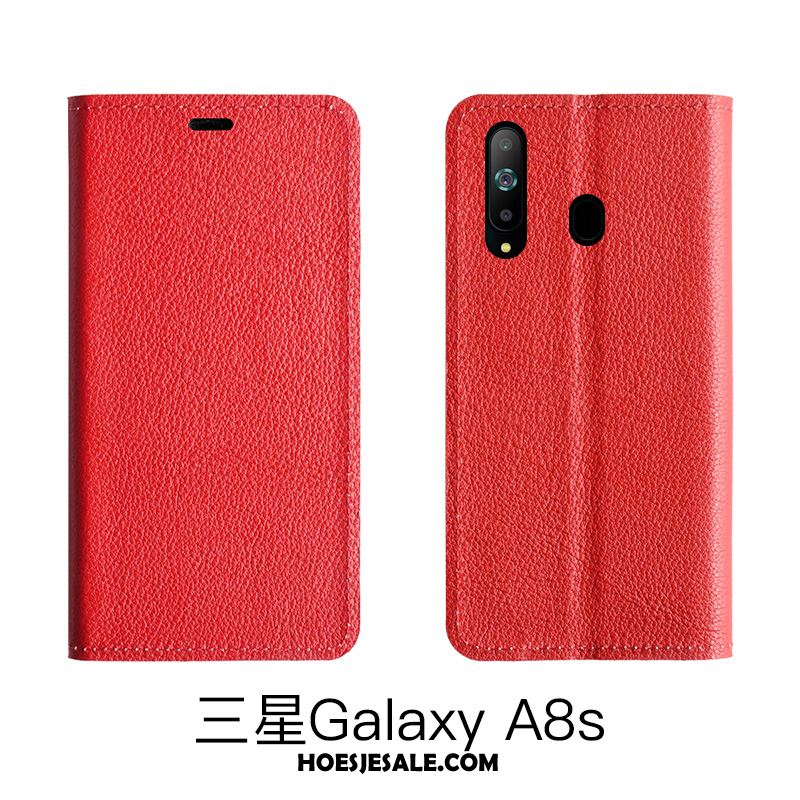 Samsung Galaxy A8s Hoesje High End Bescherming Leren Etui Anti-fall Ster Sale