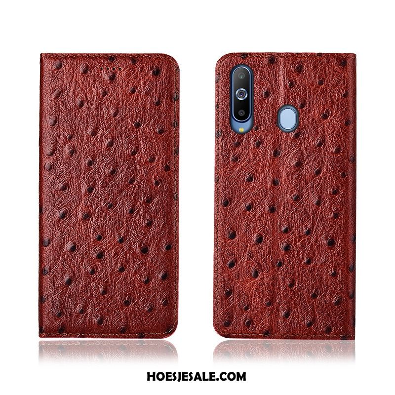 Samsung Galaxy A8s Hoesje Leren Etui Anti-fall Hoes All Inclusive Echt Leer Korting