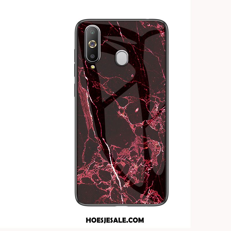 Samsung Galaxy A8s Hoesje Siliconen Hard Glas Anti-fall Net Red Korting