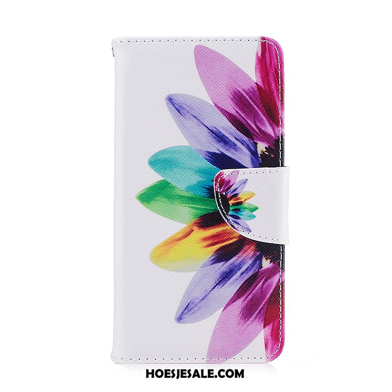 Samsung Galaxy A9 2018 Hoesje Hoes Leren Etui Bescherming Blauw Folio Sale