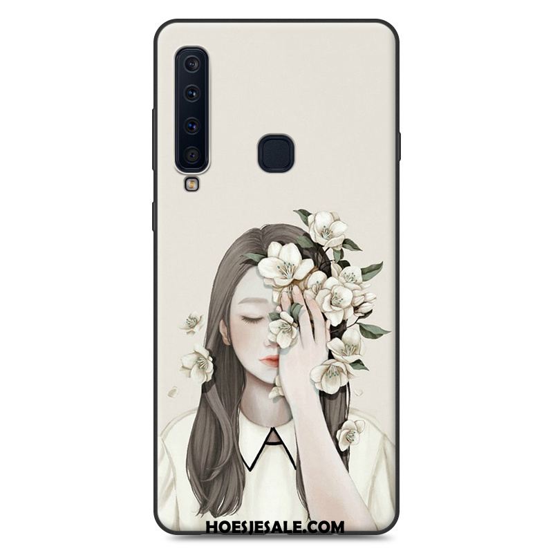 Samsung Galaxy A9 2018 Hoesje Hoes Mobiele Telefoon Roze Siliconen Zwart Winkel