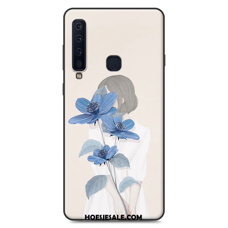 Samsung Galaxy A9 2018 Hoesje Hoes Mobiele Telefoon Roze Siliconen Zwart Winkel