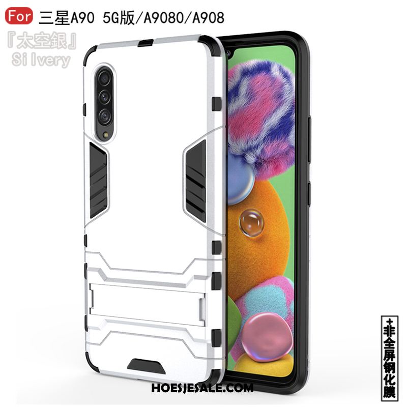 Samsung Galaxy A90 5g Hoesje Hoes Wit Hard Zacht Patroon Goedkoop