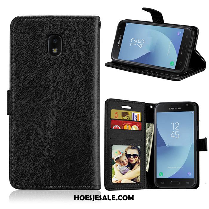 Samsung Galaxy J3 2017 Hoesje Anti-fall Folio Mobiele Telefoon Leren Etui Ster Aanbiedingen