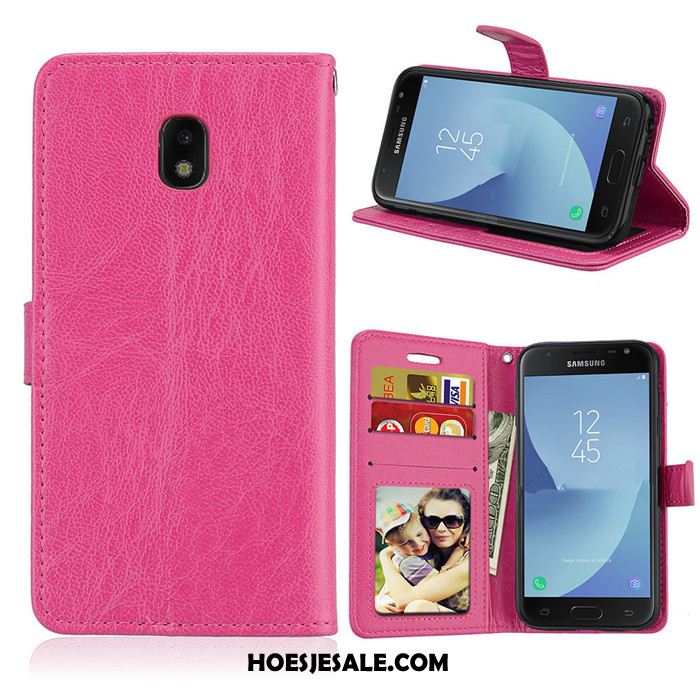 Samsung Galaxy J3 2017 Hoesje Anti-fall Folio Mobiele Telefoon Leren Etui Ster Aanbiedingen