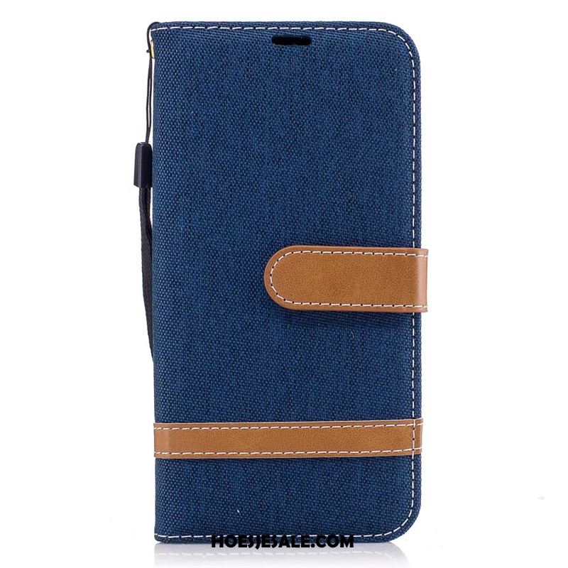 Samsung Galaxy J3 2017 Hoesje Blauw Leren Etui Bescherming Hoes Clamshell Kopen