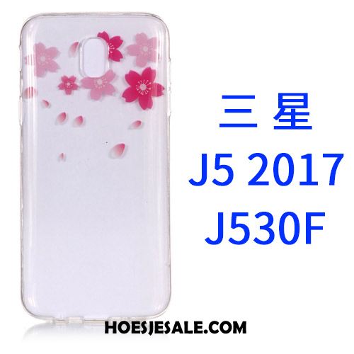 Samsung Galaxy J5 2017 Hoesje Doorzichtig Roze Spotprent Mobiele Telefoon Hoes Online