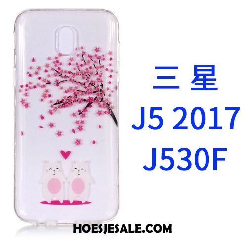 Samsung Galaxy J5 2017 Hoesje Doorzichtig Roze Spotprent Mobiele Telefoon Hoes Online