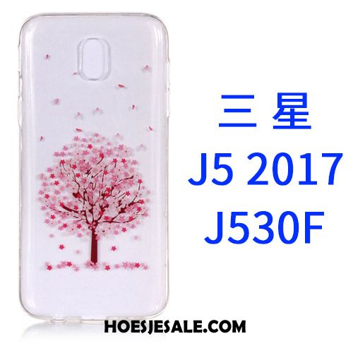 Samsung Galaxy J5 2017 Hoesje Doorzichtig Roze Spotprent Mobiele Telefoon Hoes Online