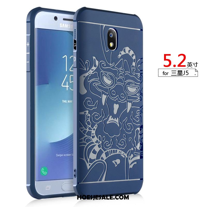 Samsung Galaxy J5 2017 Hoesje Siliconen Dragon Patroon Hoes Mobiele Telefoon Zwart Kopen